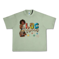 Oil Green afro woman loc queen Urban Heavy Tee - texasbilliewilder
