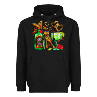 Black mexican tequila margarita and maracas Heavyweight Hoodie - AdoDesignShop
