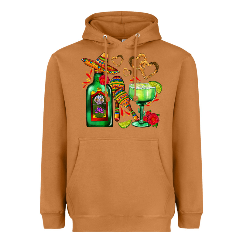 Mexican Tequila Margarita And Maracas Heavyweight Hoodie by AdoDesignShop | Teevron
