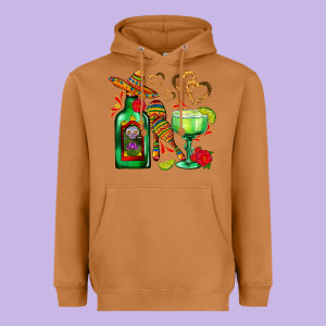 Mexican Tequila Margarita And Maracas Heavyweight Hoodie Designed By Adodesignshop