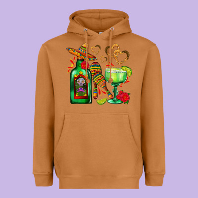 Mexican Tequila Margarita And Maracas Heavyweight Hoodie Designed By Adodesignshop
