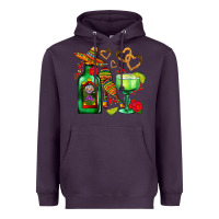 Plum mexican tequila margarita and maracas Heavyweight Hoodie - AdoDesignShop