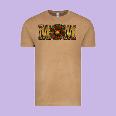 Vintage Tee Christmas Sunflower Mom