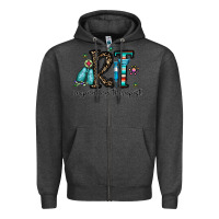 Charcoal Heather rt respiraory therapist Zipper Hoodie - CowhideDigitalArt