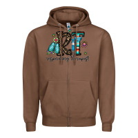 Chestnut rt respiraory therapist Zipper Hoodie - CowhideDigitalArt