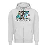 Dove Grey rt respiraory therapist Zipper Hoodie - CowhideDigitalArt