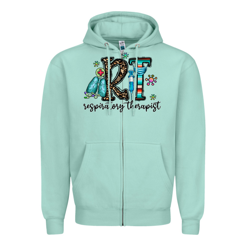 Rt Respiraory Therapist Zipper Hoodie by CowhideDigitalArt | Teevron