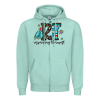 Seafoam rt respiraory therapist Zipper Hoodie - CowhideDigitalArt