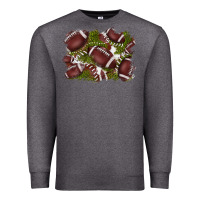 Charcoal Heather football background Premium Sweatshirt - BarkalooDesign