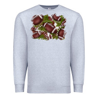 Heather Grey football background Premium Sweatshirt - BarkalooDesign