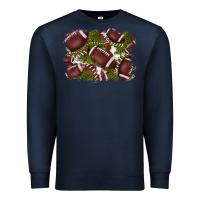 Navy football background Premium Sweatshirt - BarkalooDesign