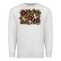 Oatmeal Heather football background Premium Sweatshirt - BarkalooDesign