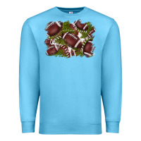 Ocean Blue football background Premium Sweatshirt - BarkalooDesign