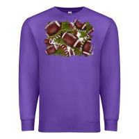 Purple football background Premium Sweatshirt - BarkalooDesign