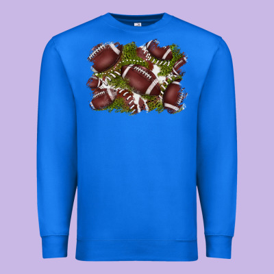 Football Background Premium Sweatshirt Designed By Barkaloodesign