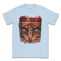 Dusty Blue Deer hunter 4th of july Classic Tee - CowGirlArtShop