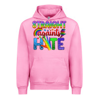 Fuchsia Pink Straight Againts Hate Urban Hoodie - BundleAndBundleShop