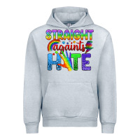 Heather Grey Straight Againts Hate Urban Hoodie - BundleAndBundleShop