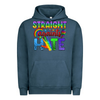 Pigment Midnight Navy Straight Againts Hate Urban Hoodie - BundleAndBundleShop