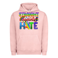 Pigment Salmon Straight Againts Hate Urban Hoodie - BundleAndBundleShop