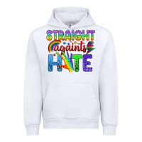 White Straight Againts Hate Urban Hoodie - BundleAndBundleShop