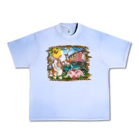 Grape Ice Easter Farm Bunny And Pig Urban Heavy Tee - RanaPortraitStore