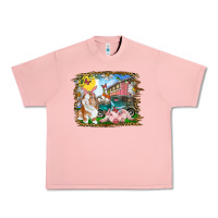 Salmon Easter Farm Bunny And Pig Urban Heavy Tee - RanaPortraitStore