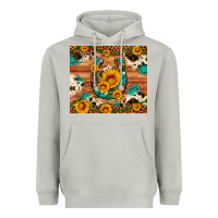 Moon Dust sunflower gemstone leopard cowhide horseshoe Heavyweight Hoodie - Artiststas