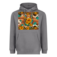 Storm sunflower gemstone leopard cowhide horseshoe Heavyweight Hoodie - Artiststas