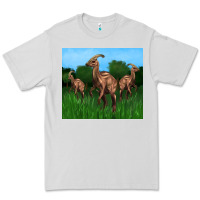 Dove Grey parasaurolophus Premium Tee - Artiststas