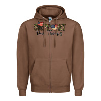 Chestnut support our troops Zipper Hoodie - CowhideDigitalArt