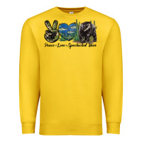 Lemon Peace Love Spectacled Bear Premium Sweatshirt - LillyAllenDesigns