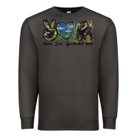 Smoke Peace Love Spectacled Bear Premium Sweatshirt - LillyAllenDesigns
