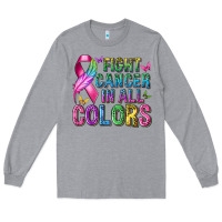 Heather Grey fight cancer in all colors Long Sleeve Tee - texasbilliewilder