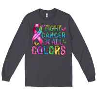 Smoke fight cancer in all colors Long Sleeve Tee - texasbilliewilder