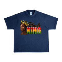 Navy afro man black king Urban Heavy Tee - texasbilliewilder