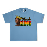Pebble Blue afro man black king Urban Heavy Tee - texasbilliewilder