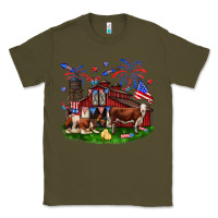 Army Green Barn farm animals 4th of July Classic Tee - Neo Western