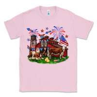 Bubblegum Pink Barn farm animals 4th of July Classic Tee - Neo Western