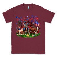 Burgundy Barn farm animals 4th of July Classic Tee - Neo Western