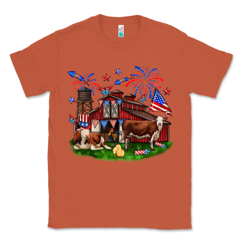 Barn Farm Animals 4th Of July Classic Tee by Neo Western | Teevron
