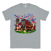Heather Grey Barn farm animals 4th of July Classic Tee - Neo Western