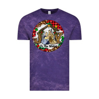 Cloud Purple Christmas Joy To The World Vintage Tee - RanaPortraitStore