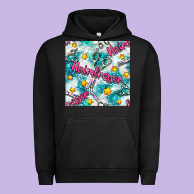 Hairdresser Scissor And Stars With Glitter Seamless Pattern Bbs Urban Hoodie Designed By Bundleandbundleshop