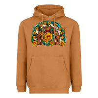 Meerkat sunflower gemstone leopard cowhide horseshoe rainbow Heavyweight Hoodie - Artiststas
