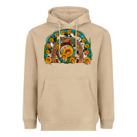 Mushroom sunflower gemstone leopard cowhide horseshoe rainbow Heavyweight Hoodie - Artiststas