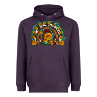 Plum sunflower gemstone leopard cowhide horseshoe rainbow Heavyweight Hoodie - Artiststas