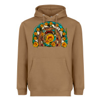 Toasted Coconut sunflower gemstone leopard cowhide horseshoe rainbow Heavyweight Hoodie - Artiststas
