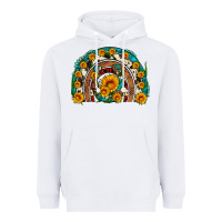 White sunflower gemstone leopard cowhide horseshoe rainbow Heavyweight Hoodie - Artiststas