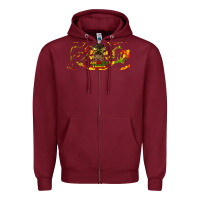 Burgundy juneteenth afro messy bun libbey glass Zipper Hoodie - HRA Design Shop